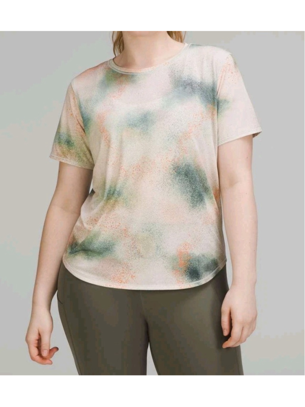 Lululemon High-Neck Running and Training T-ShirtSpray Camo Silver Blu